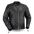 Classic Mens Cafe Style Leather Jacket Front