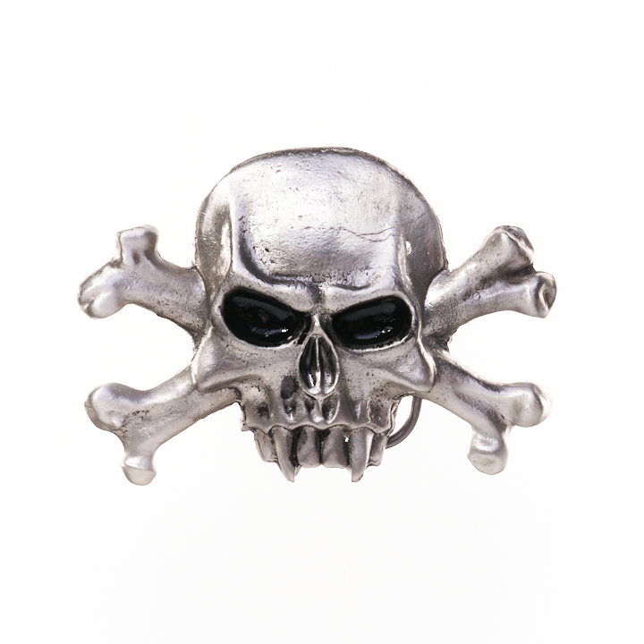 VAMPIRE SKULL AND CROSSBONES BELT BUCKLE