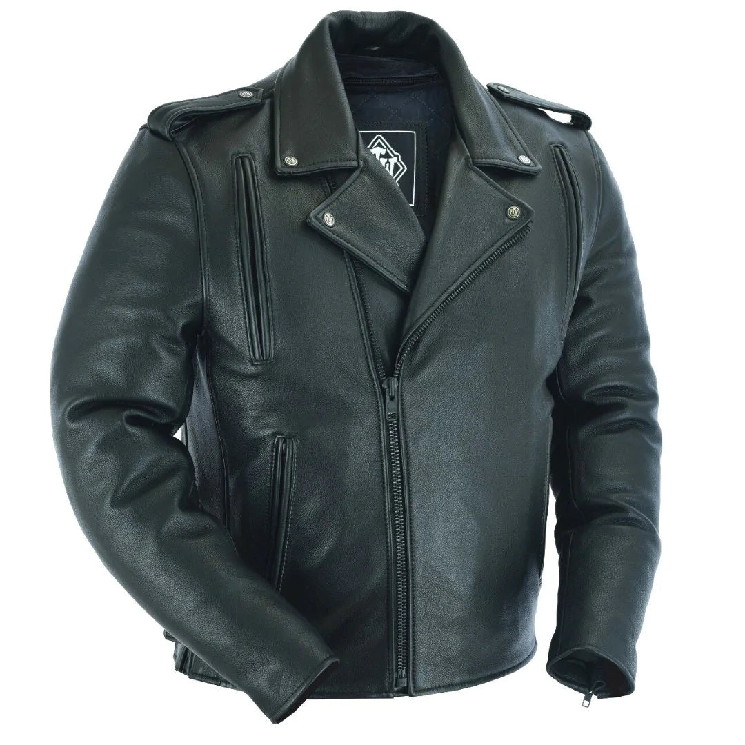 HOGS BREATH PREMIUM MENS CLASSIC LEATHER JACKET - FTW USA