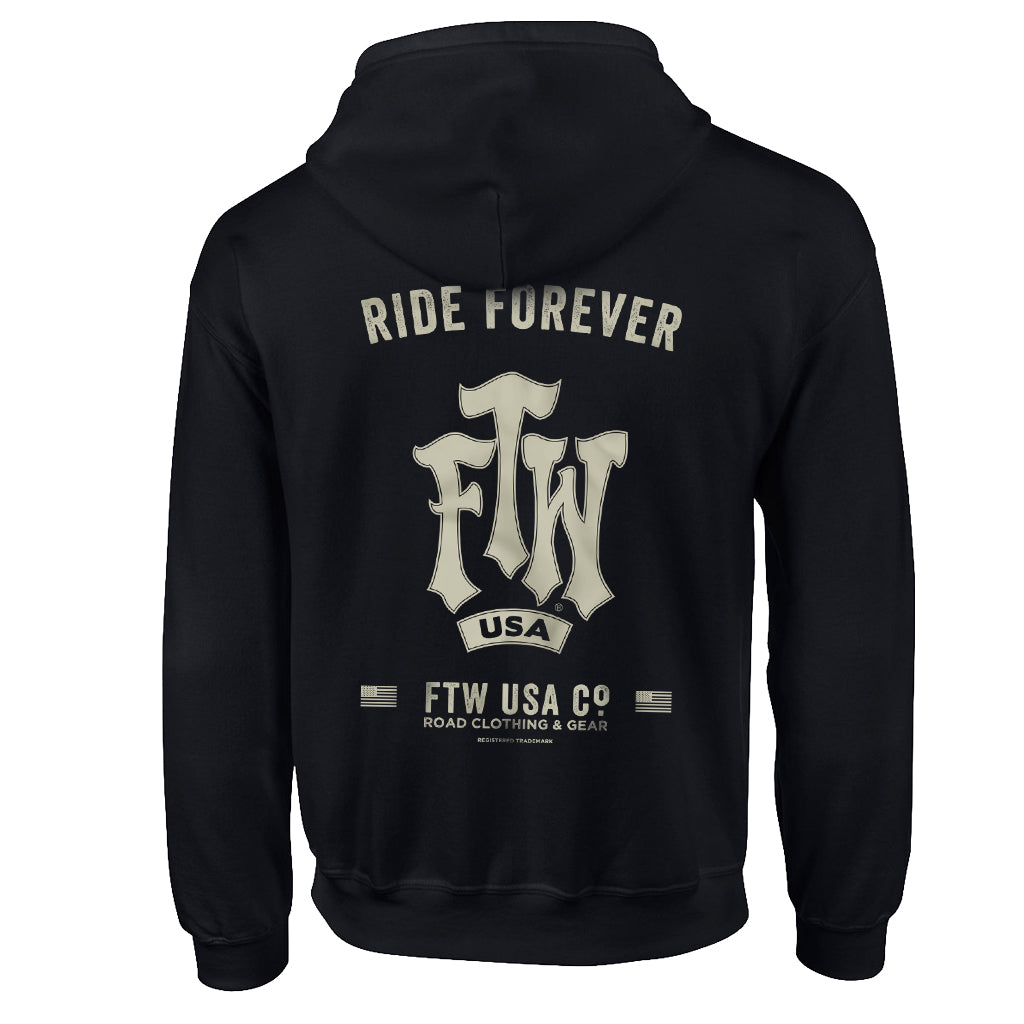 RIDE FOREVER RIDE FOREVER MENS ZIP UP HOODIE