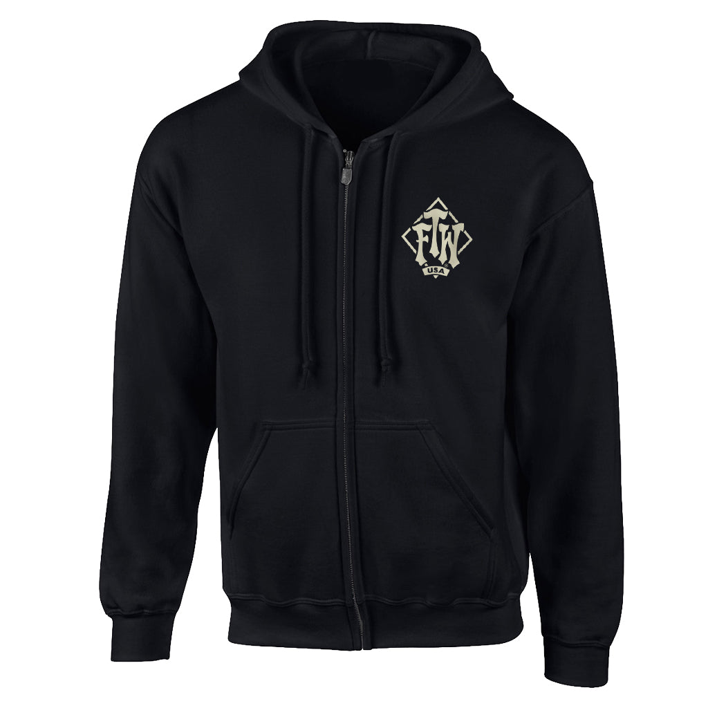 HALFWAY TO HELL FTW USA MENS ZIP UP HOODIE