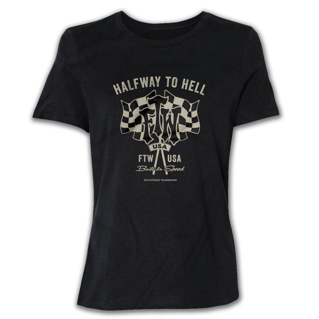 HALFWAY TO HELL FTW USA WOMENS TSHIRT