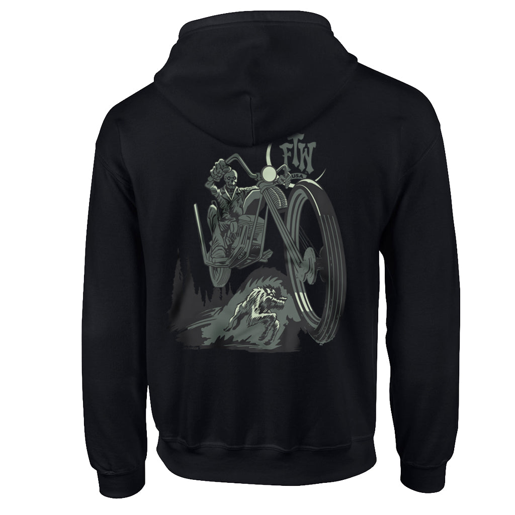 HELL HOUND FTW USA MENS ZIP UP HOODIE