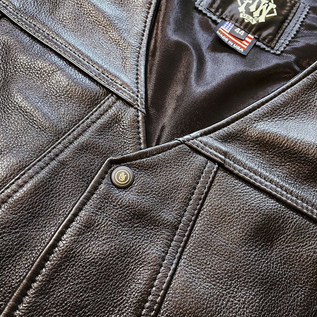 FTW WOLFPACK MENS LEATHER VEST WITH SIDE LACE