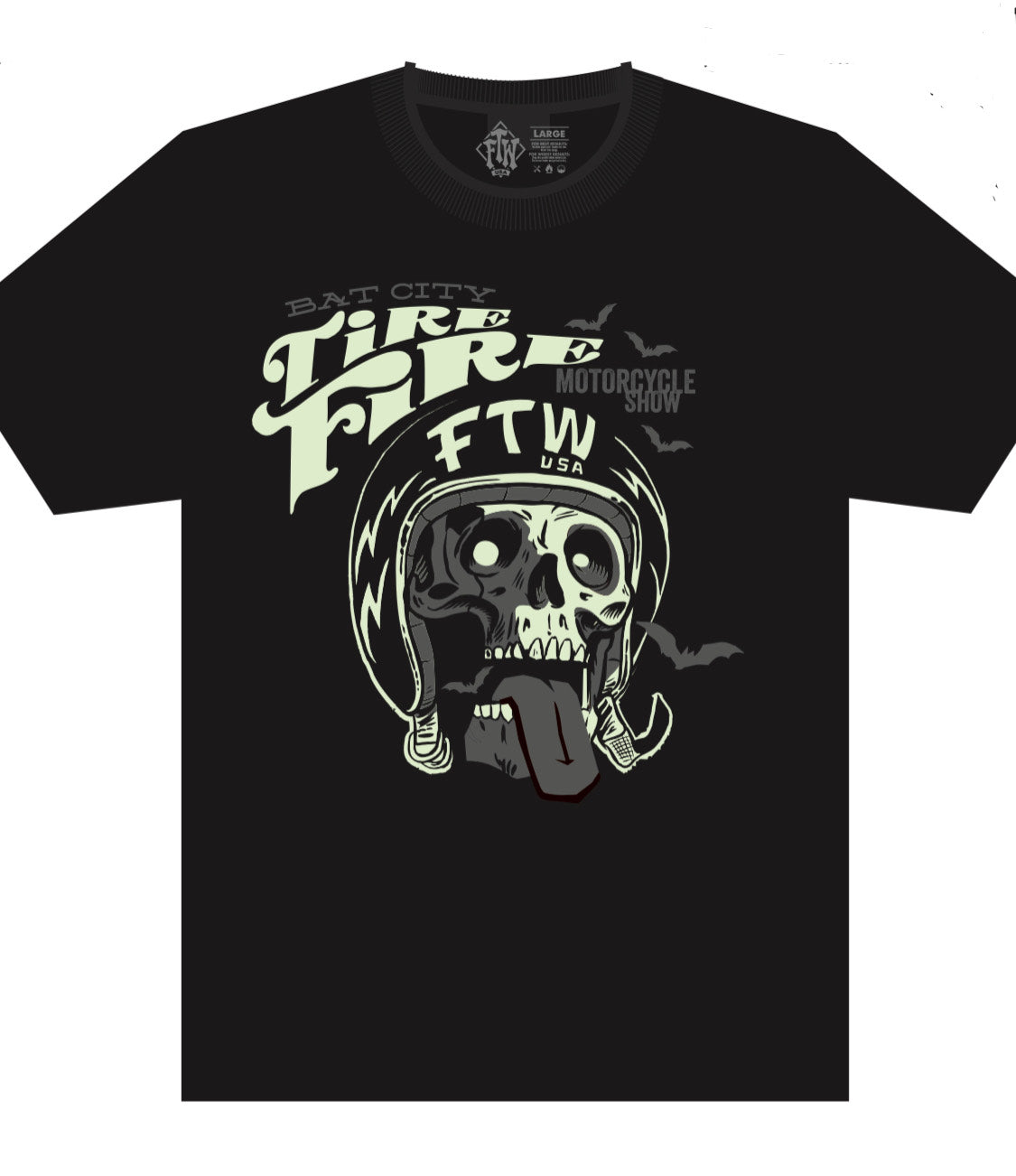 FTW USA BAT CITY TIRE FIRE MENS TSHIRT