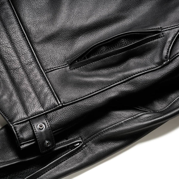 HOGS BREATH PREMIUM MENS CLASSIC LEATHER JACKET - FTW USA