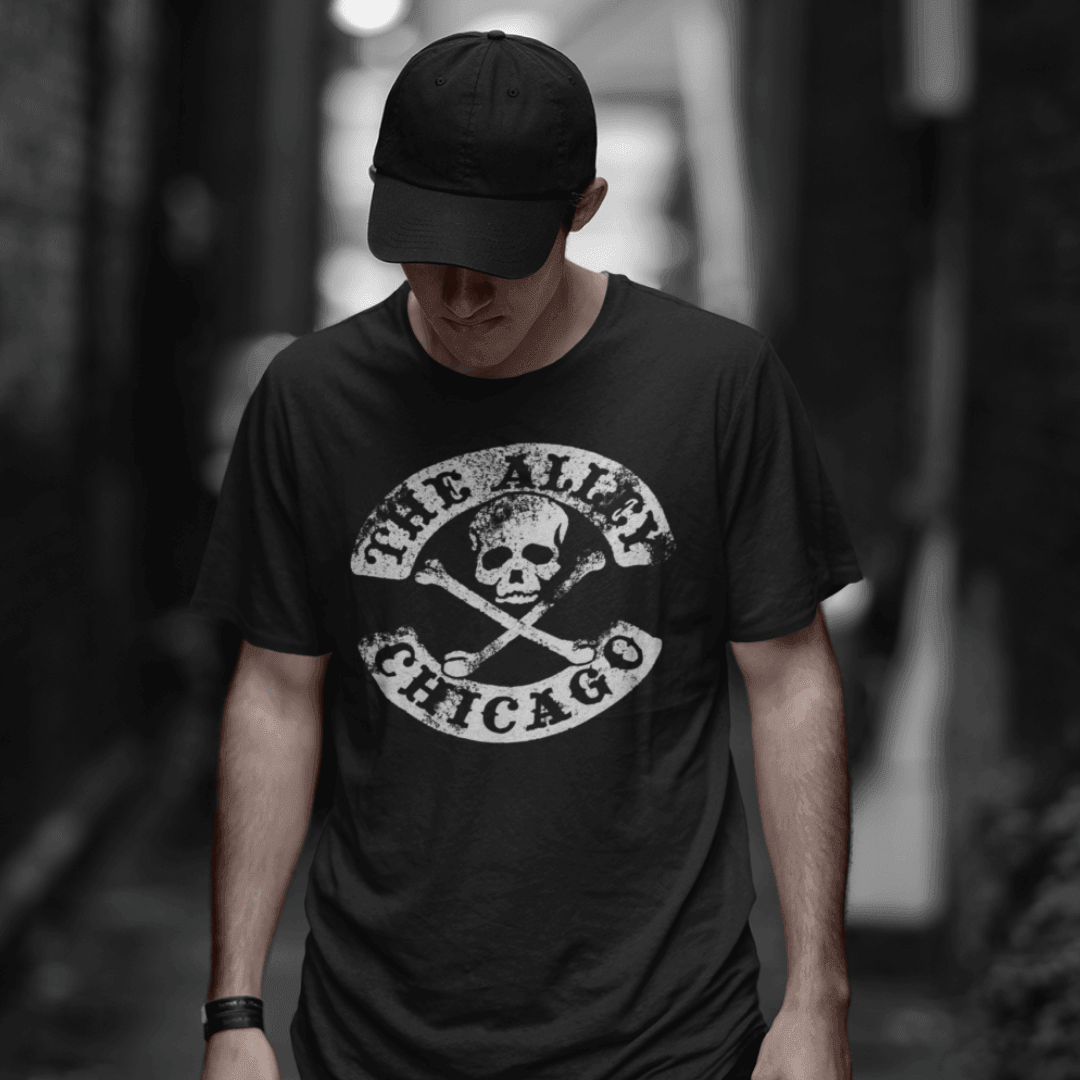 The Alley Chicago Vintage Skull &amp; Crossbones Tshirt - The Alley Chicago